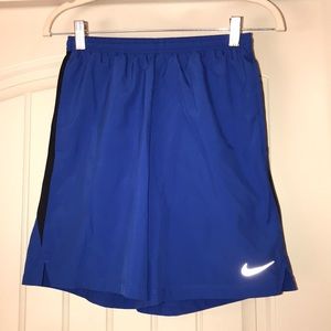 MENS Nike dri fit running shorts blue and black